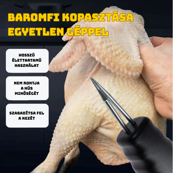 Hordozható kézi tollszedő gép