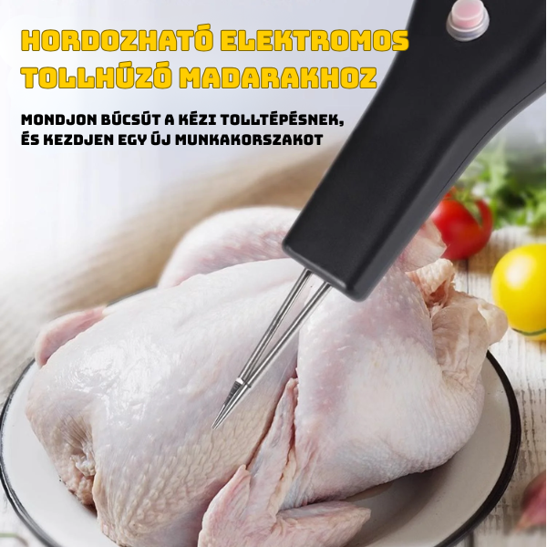 Hordozható kézi tollszedő gép