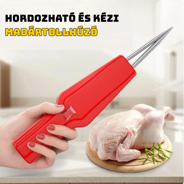 Hordozható kézi tollszedő gép
