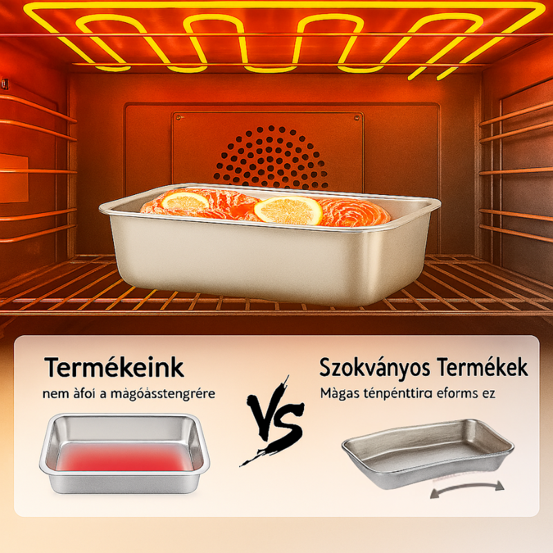304-es rozsdamentes acél tál fedéllel – Az ételt akár 1 hónapig frissen tartja, 1000 °C-ig hőálló és helytakarékos | 70% KEDVEZMÉNY