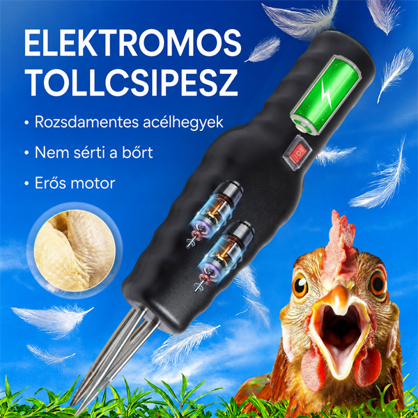 🦃 Elektromos tollkopasztó csirkékhez, kacsákhoz és fürjekhez – egyszerű, gyors és hatékony