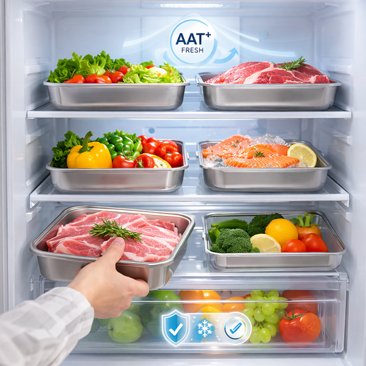 304 rozsdamentes acél ételtároló doboz, 2500 ml kapacitással – Biztonságos és praktikus megoldás az élelmiszerek tárolására (25×20×6 cm)