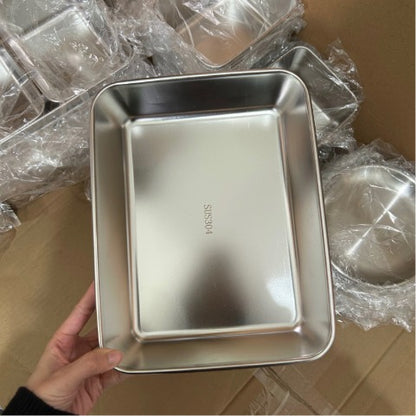 304-es rozsdamentes acél tál légmentes fedéllel (2.1 L – 26 × 20 × 6 cm) | 70% KEDVEZMÉNY!