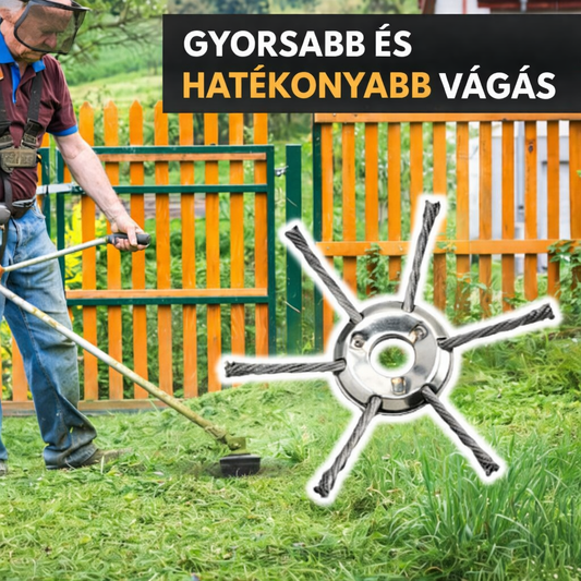 A Fűnyíró Fej 6 Összefont, Erős Acélhuzal Ággal Rendelkezik