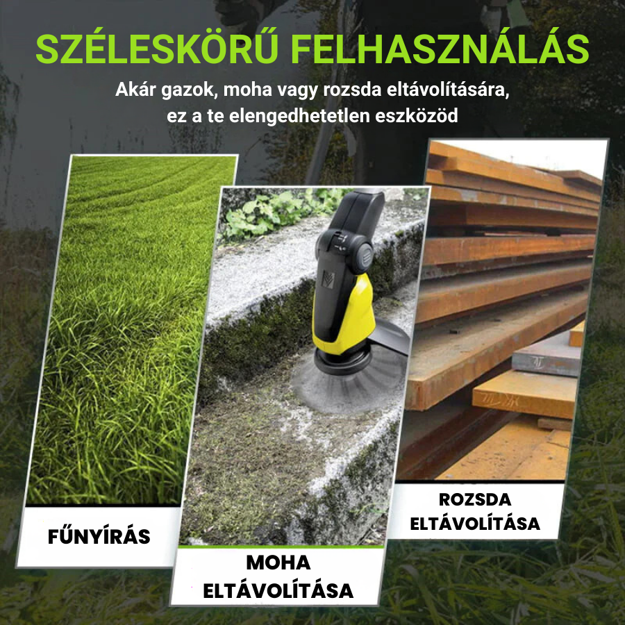 6 Fonott Acélpengés Fűnyíró Fej