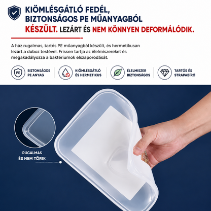 Kapj 12-t, Fizess Csak 6-ért | 316 Rozsdamentes Acél Tartálykészlet Fedéllel (13,5 × 10,5 × 6 Cm)