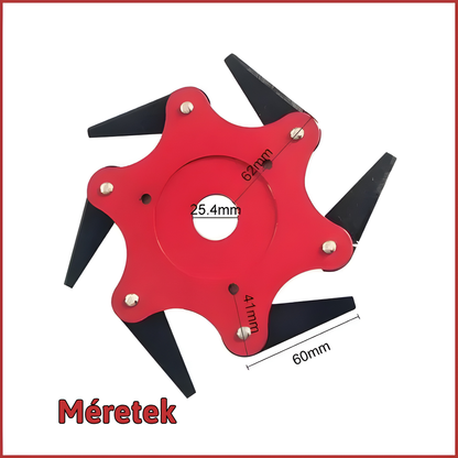 6 fogú fűnyíró penge készlet tartozékokkal – Erőteljes vágás, tartós és kopásálló