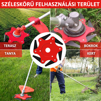 6 fogú fűnyíró penge készlet tartozékokkal – Erőteljes vágás, tartós és kopásálló