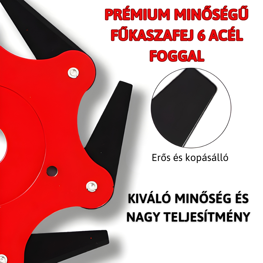 6 fogú fűnyíró penge készlet tartozékokkal – Erőteljes vágás, tartós és kopásálló