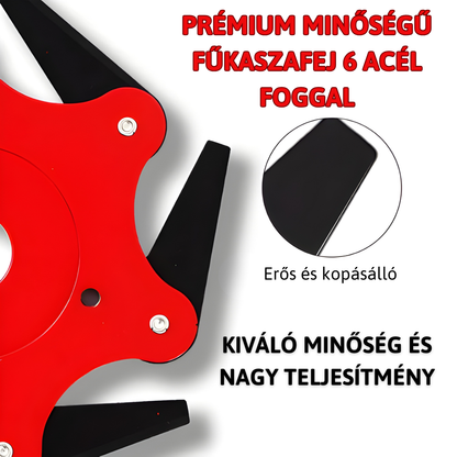 6 fogú fűnyíró penge készlet tartozékokkal – Erőteljes vágás, tartós és kopásálló