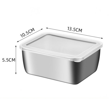 ⭐ 316 rozsdamentes acél tartálykészlet fedéllel (13,5 * 10,5 * 6 cm)