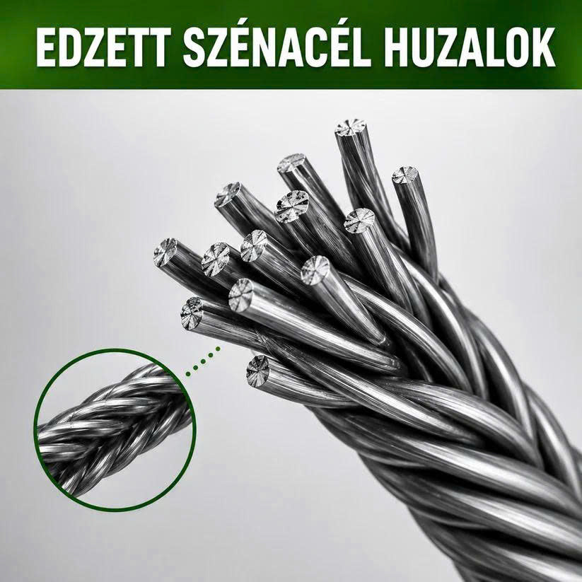 ⚙️ 6 fonott acélpengés fűnyíró fej — örökre búcsú a zsinórtól