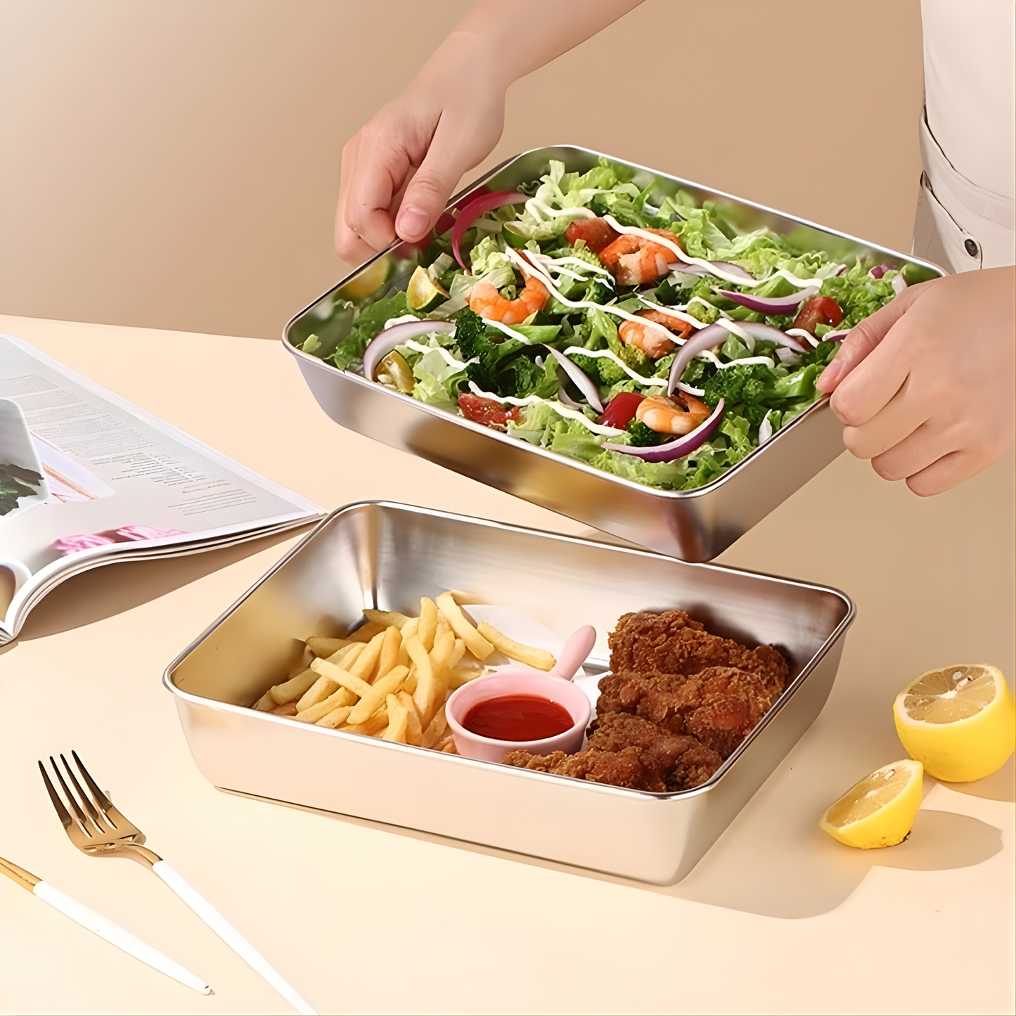 Élelmiszertartó 304-es rozsdamentes acélból – Hosszabb frissesség és maximális biztonság