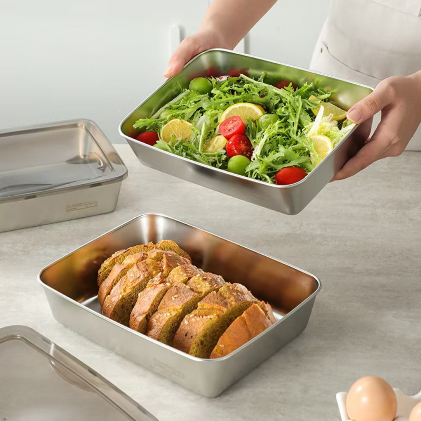 Élelmiszertartó 304-es rozsdamentes acélból – Hosszabb frissesség és maximális biztonság