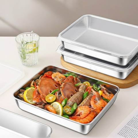 304-es rozsdamentes acél ételtároló edény, amely akár 4 hétig frissen tartja az ételeket