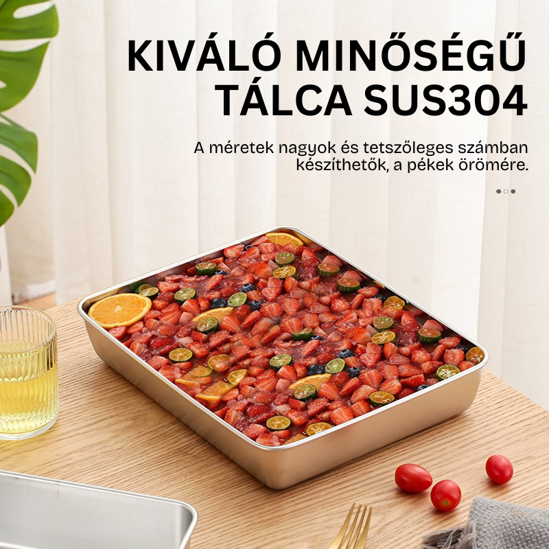 [🎁 Készlet 7+2 ingyenes] Tartós SUS304 rozsdamentes acéltartók – Egészséges, Prémium és Mikrózható (25 x 20 x 5 cm)