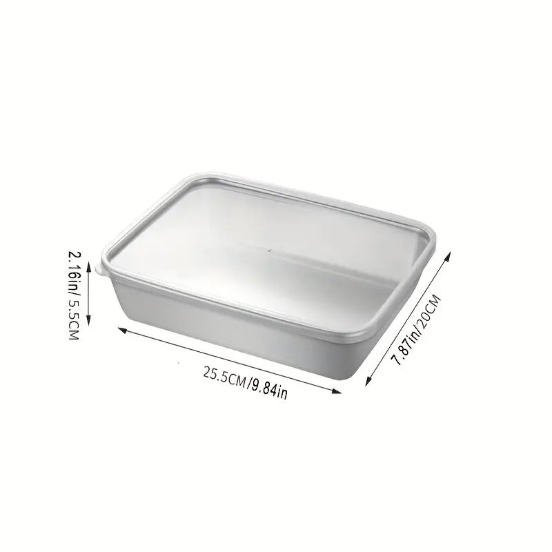 [🎁 Készlet 7+2 ingyenes] Tartós SUS304 rozsdamentes acéltartók – Egészséges, Prémium és Mikrózható (25 x 20 x 5 cm)