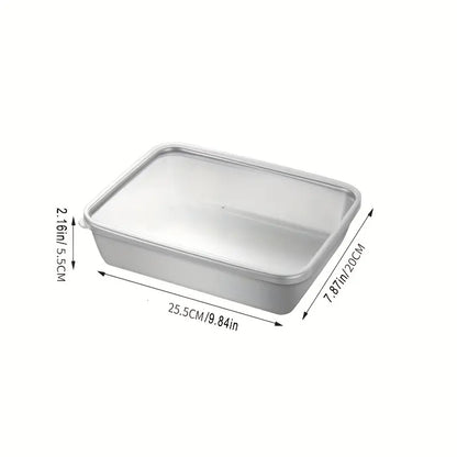 [🎁 Készlet 7+2 ingyenes] Tartós SUS304 rozsdamentes acéltartók – Egészséges, Prémium és Mikrózható (25 x 20 x 5 cm)