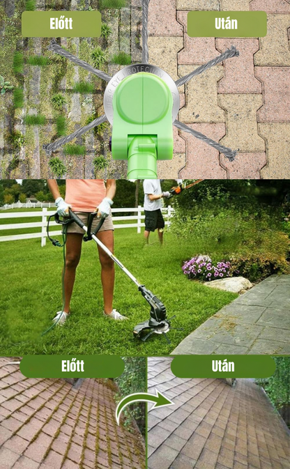 A vágófej 6 darab rozsdamentes acélból készült ággal rendelkezik