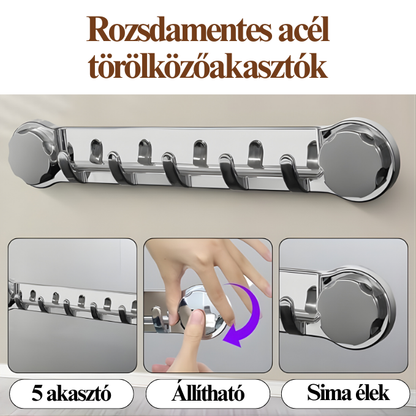🎁 (4+2 ingyen)  5 akasztós rozsdamentes acéltartók, kényelmesek és akár 20 kg-ot is elbírnak