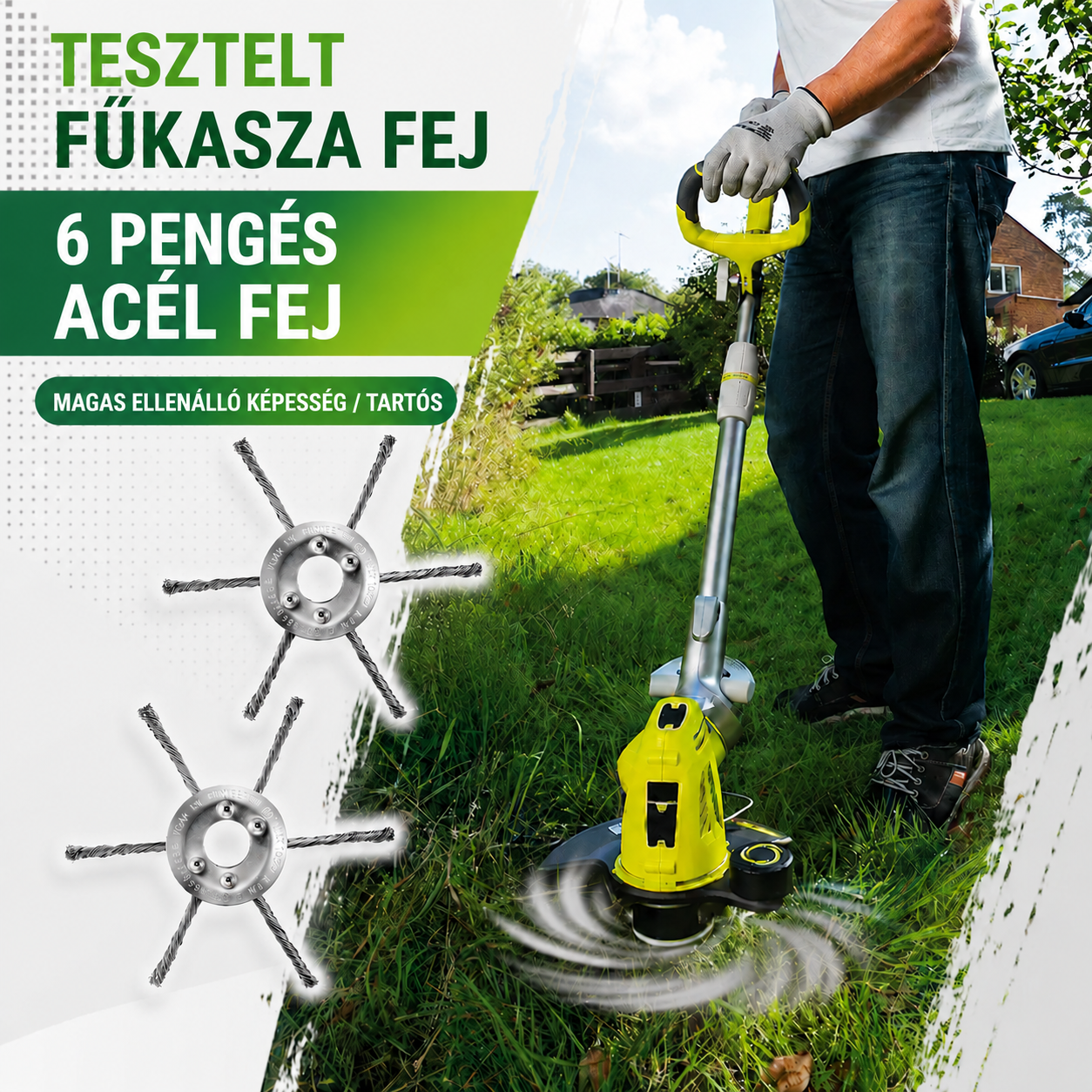 💥6 Rozsdamentes Acélszálas Vágófej — Minden Géptípussal Kompatibilis