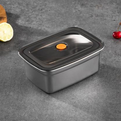 Antibakteriális vákuumos ételtároló edény rozsdamentes acélból, 1500 ml – mikrohullámú sütőbe is alkalmas