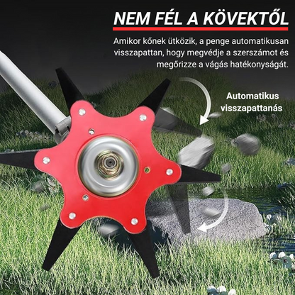 6 fogú acél fűvágó penge (Tartozékokkal együtt)