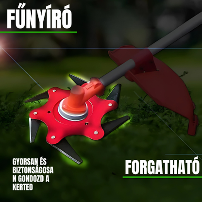 6 Fogú Acél Fűnyíró Penge (Tartozékokkal Együtt)