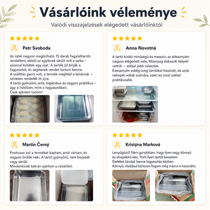 304 rozsdamentes acél ételtároló doboz, 2500 ml kapacitással – Biztonságos és praktikus megoldás az élelmiszerek tárolására (25×20×6 cm)