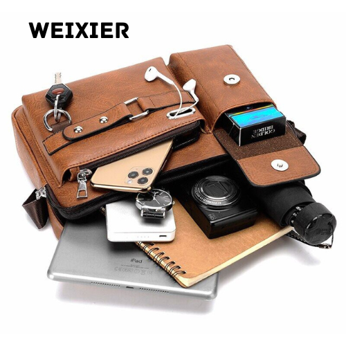 WEIXIER - Klasszikus Férfi Bőr Válltáska
