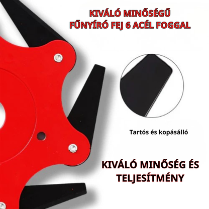 6 Acélfogú Fűnyíró Penge (Tartozékok Mellékelve)