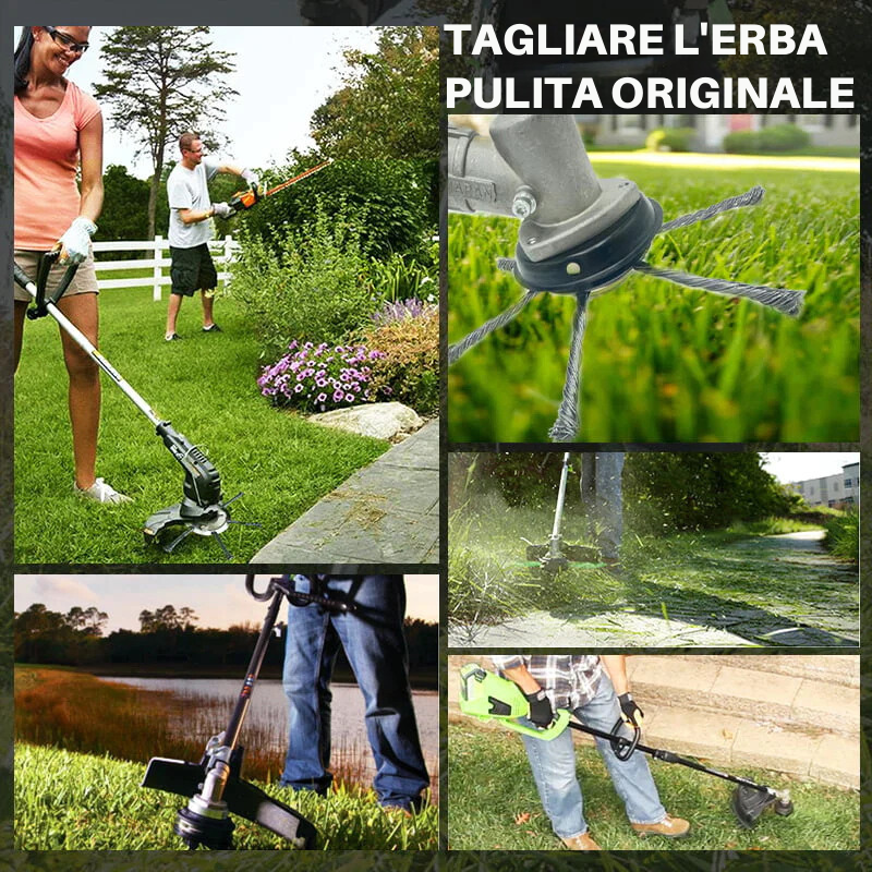6 pengés acél fűkasza fej – Mindenféle füvet tisztán vág, többszörösen tartósabb