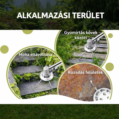 A Fűnyíró Fej 6 Összefont, Erős Acélhuzal Ággal Rendelkezik