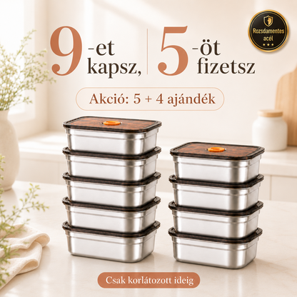 ⚡ 9-t kapsz, 5-ot fizetsz | 316L Rozsdamentes Acél Vákuumos Ételtároló