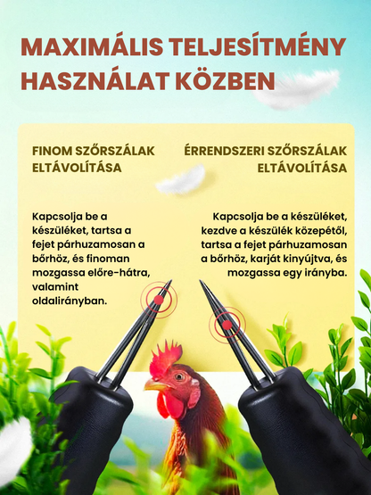 🇭🇺 Nagy teljesítményű hordozható baromfitoll-eltávolító gép gyors töltővel