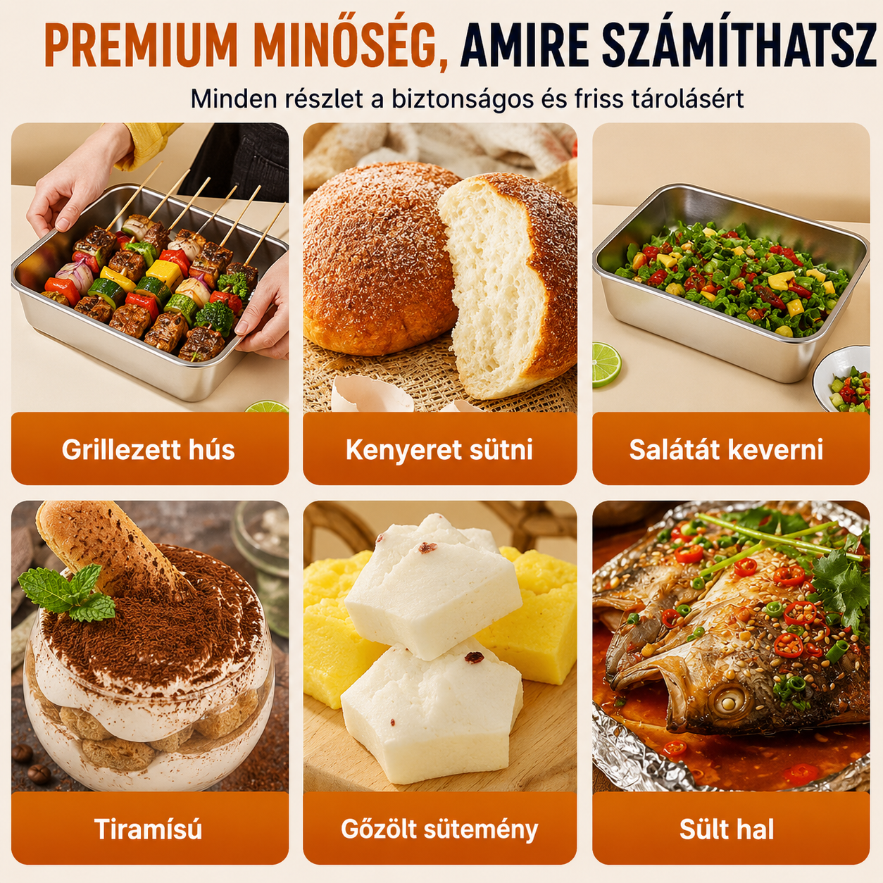 ⚜️Vákuumos Tároló 316-os Acélból 1500ML — Német Minőség | Friss Étel 5× Tovább