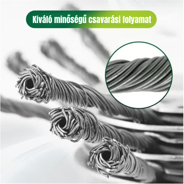 A vágófej 6 darab rozsdamentes acélból készült ággal rendelkezik