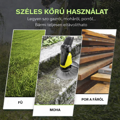 A vágófej 6 darab erős acélhuzallal szőtt ággal rendelkezik (adapterkészletet tartalmaz)