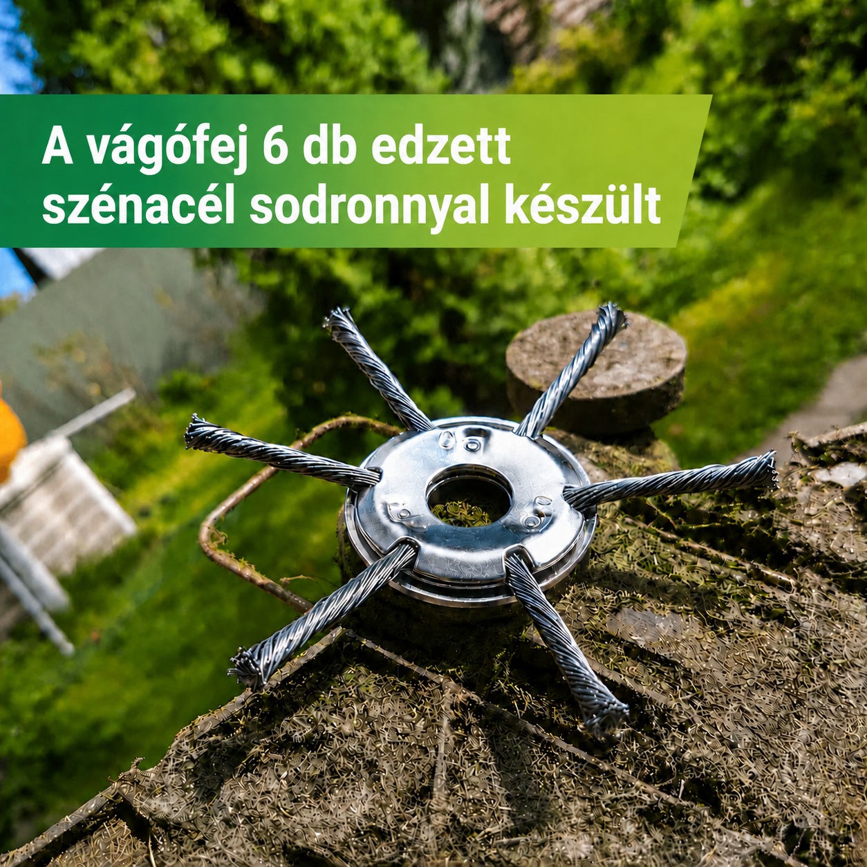 💪 6 fonott acélpengés fűnyíró fej — örökre búcsú a zsinórtól