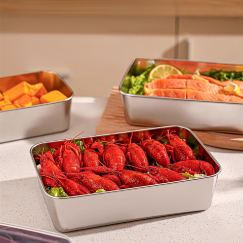 304-es rozsdamentes acél ételtároló edény, amely akár 4 hétig frissen tartja az ételeket