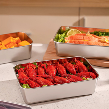 304-es rozsdamentes acél ételtároló edény, amely akár 4 hétig frissen tartja az ételeket