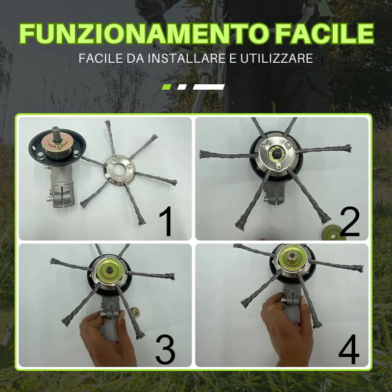 6 pengés acél fűkasza fej – Mindenféle füvet tisztán vág, többszörösen tartósabb