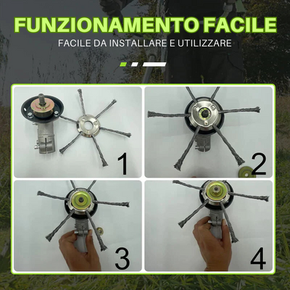 6 pengés acél fűkasza fej – Mindenféle füvet tisztán vág, többszörösen tartósabb