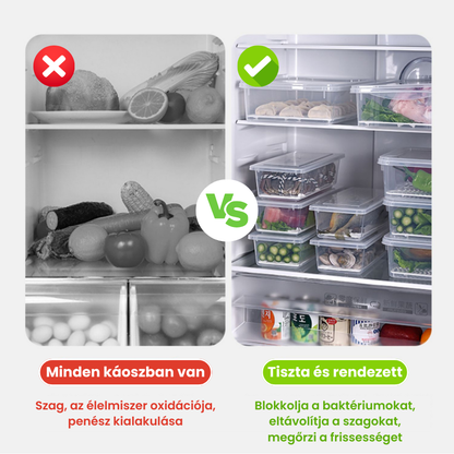 Foody™ ételtároló doboz – 1500ml, csepegtetőtálcás, légmentesen zárható