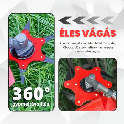 🇭🇺 6 pengés, szupererős mangánacél fűnyíró kés (tartozékokkal együtt)