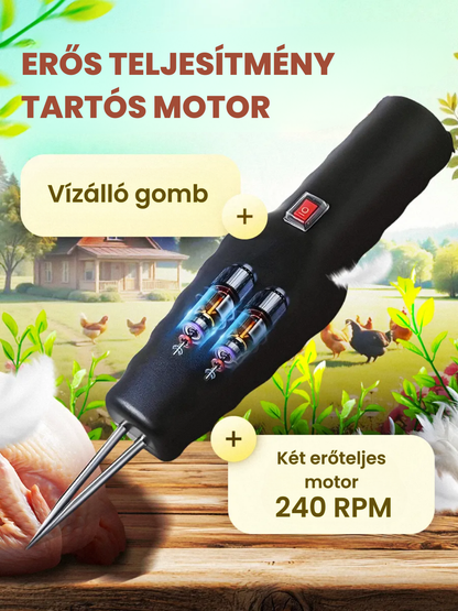 🇭🇺 Nagy teljesítményű hordozható baromfitoll-eltávolító gép gyors töltővel