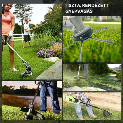 El cabezal del cortacésped tiene 6 ramas tejidas con alambre de acero resistente
