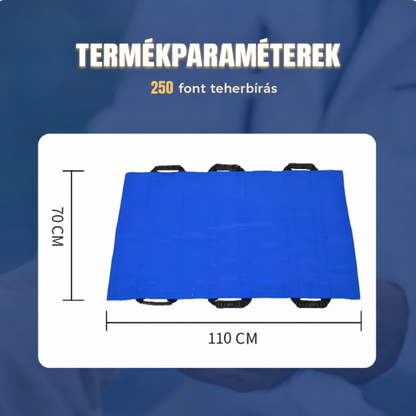 Betegmozgató alátét 6 megerősített fogantyúval – többfunkciós ápolási segédeszköz ágyban fekvő és idős betegek számára