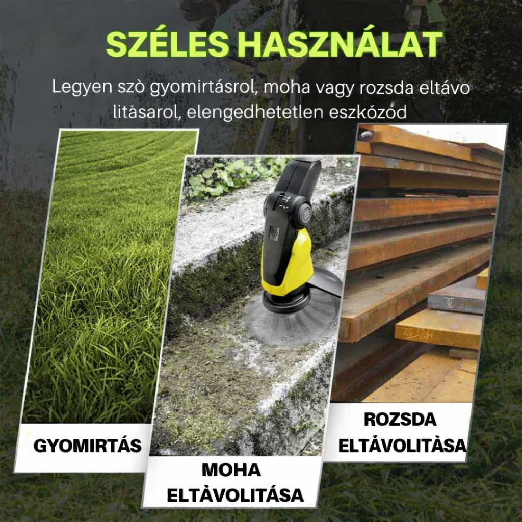A Fűnyíró Fej 6 Összefont, Erős Acélhuzal Ággal Rendelkezik