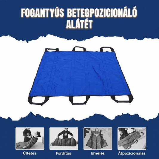 Betegmozgató alátét 6 megerősített fogantyúval – többfunkciós ápolási segédeszköz ágyban fekvő és idős betegek számára